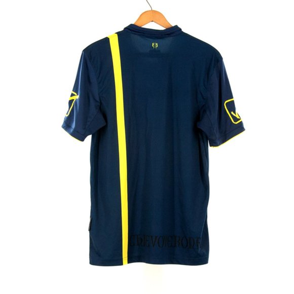 Men's Givova Navy/Yellow Polo Shirt Size Medium - Picture 2 of 10